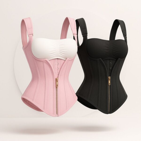 Cinta Modeladora Elegance – com 25 barbatanas, zíper frontal, define a cintura, modela o corpo e corrige a postura. - Image 7