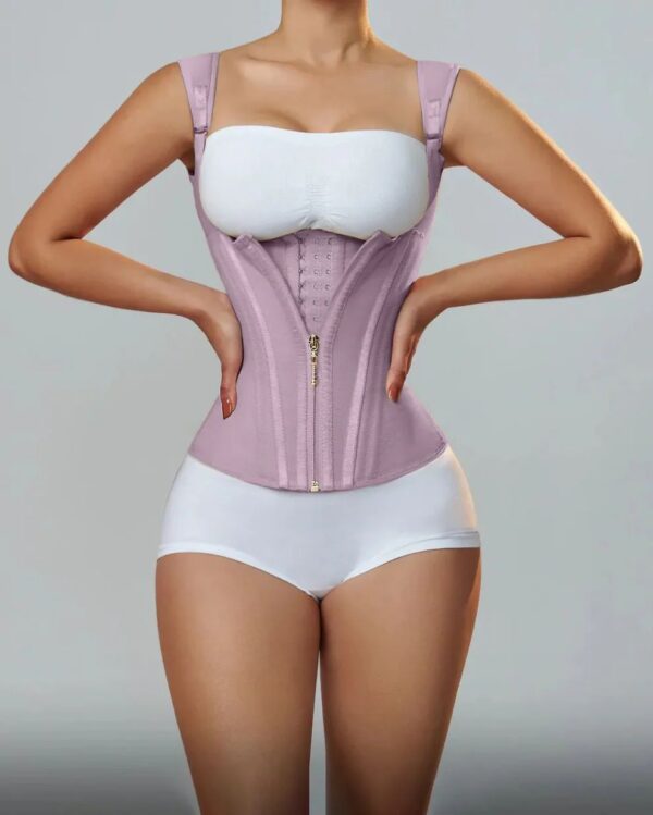 Cinta Modeladora Elegance – com 25 barbatanas, zíper frontal, define a cintura, modela o corpo e corrige a postura. - Image 2